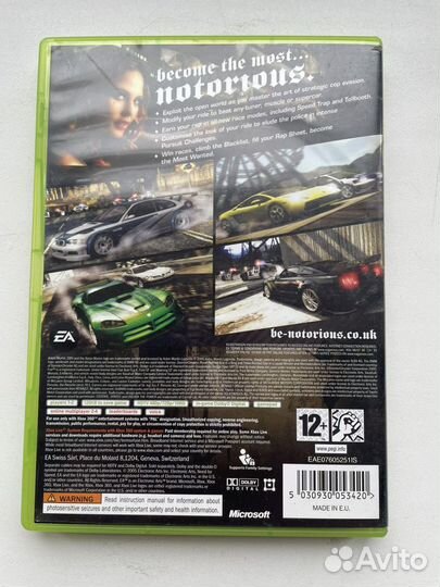 Nfs most wanted 2005 xbox 360 PAL