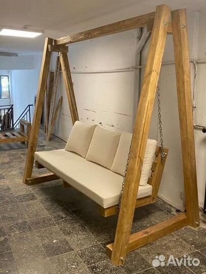 Садовые качели подвесные одинарные