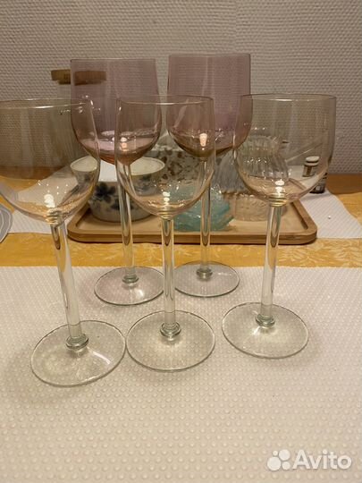 Фужеры цветное стекло СССР