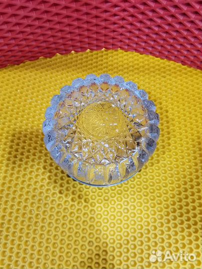 Конфетница хрусталь СССР с серебром 875