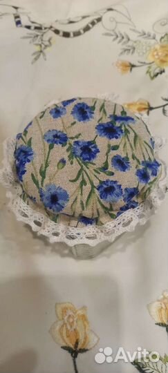 Льняные салфетки прованс на баночки