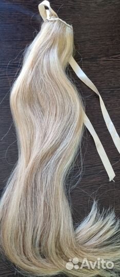 Накладной хвост из натуральных волос