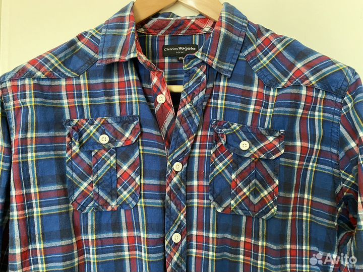 Рубашка в клетку фланель