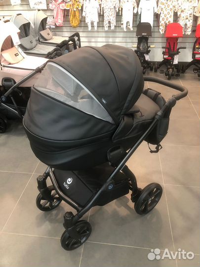 Коляска 2 в 1 Tutis Nanni 2023 Ecco Кожа Черный