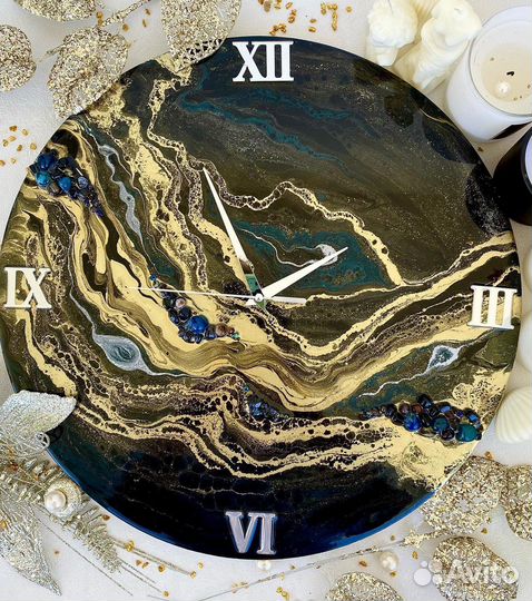 Часы из эпоксидной смолы