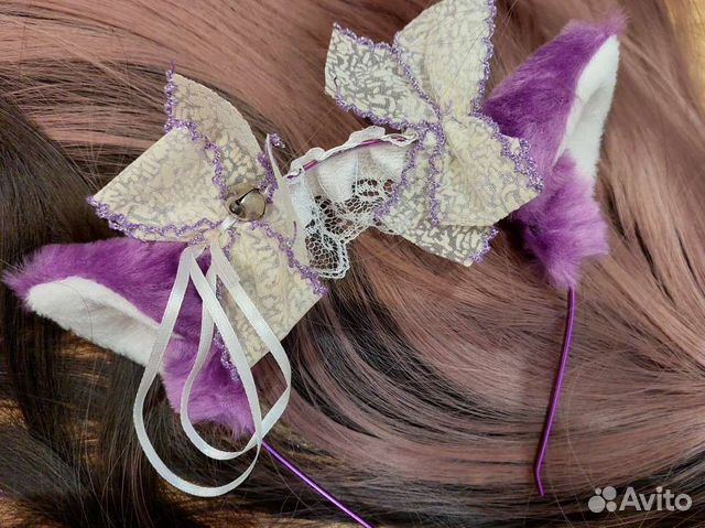 Кошачьи ушки ободок, планшет для бумаги + наклейка