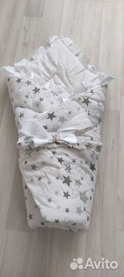 Конверт одеяло на выписку осень-весна