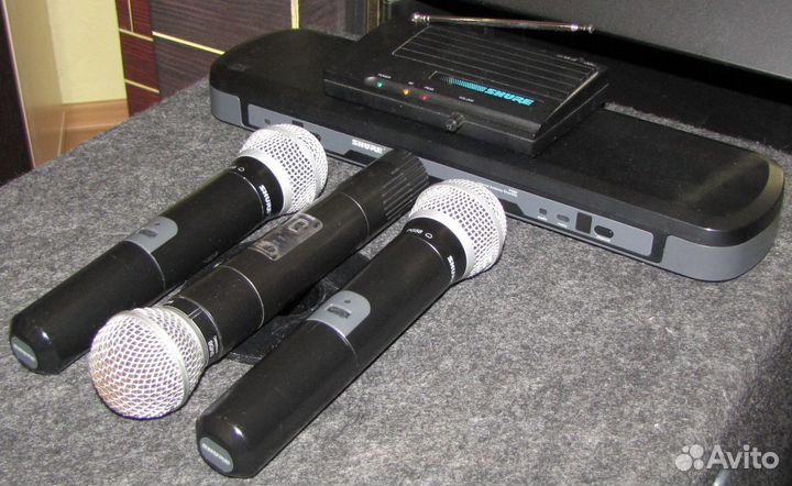 Микрофоны Shure SM58 PG58 GLX 3шт Вокал Радио Проф