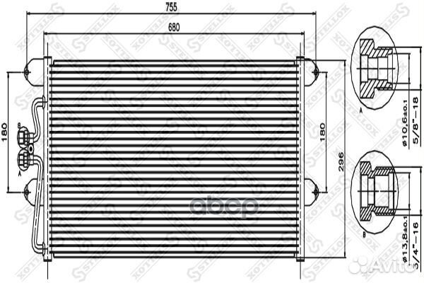 Радиатор кондиционера VW T4 all 91-02 1045315S