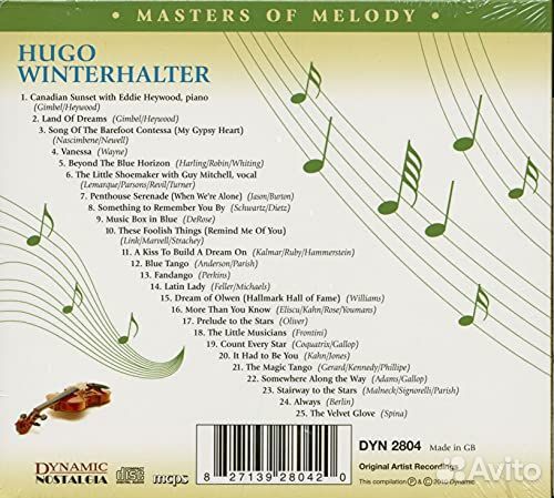 Hugo Winterhalter - Masters Of Melody (1 CD)