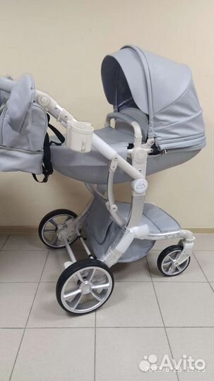 Новая коляска 3в 1 Luxmom 608-2(экокожа серый)