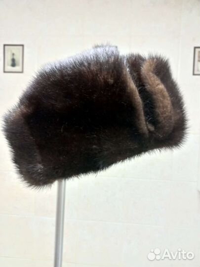 Норковая мужская шапка