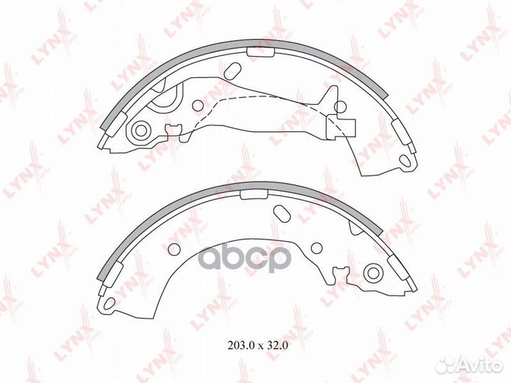 Колодки тормозные барабанные зад BS3600 LYN