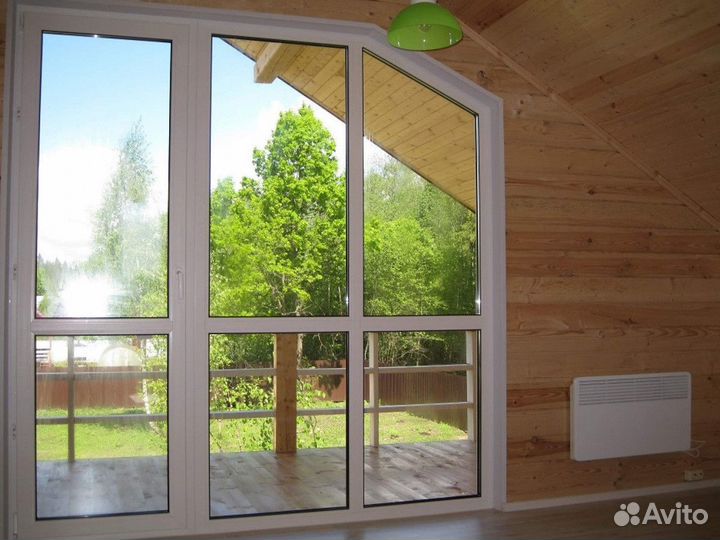 Окна двери балконный выход витражный