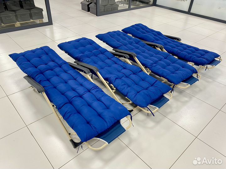 Кресло шезлонг раскладушка с матрасом