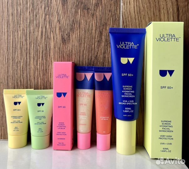 Ultra Violette солнцезащитные кремы, блески