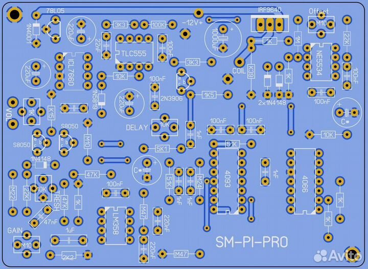 Металлодетектор Surf-Master-Pi-Pro печатная плата