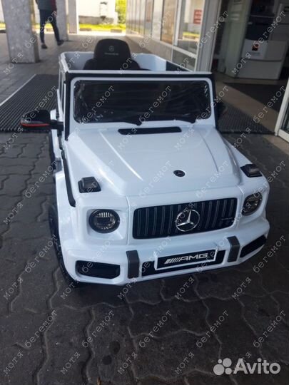 Детский электромобиль Мерседес 63 белый 2022