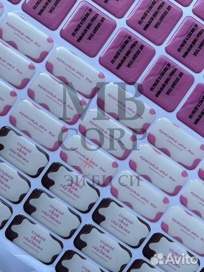 3D стикеры с логотипом оптом