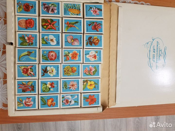 Этикетки спичечные коллекция цветов