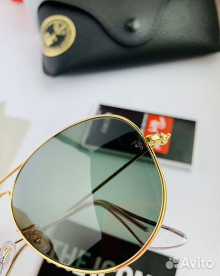 Очки ray ban aviator авиаторы зеленые