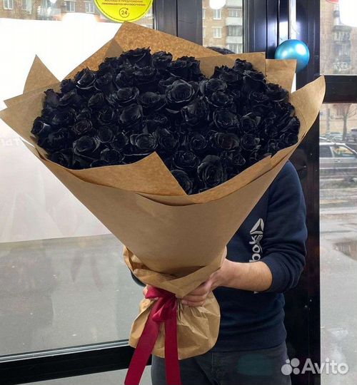 Роза Радужные чёрные синий