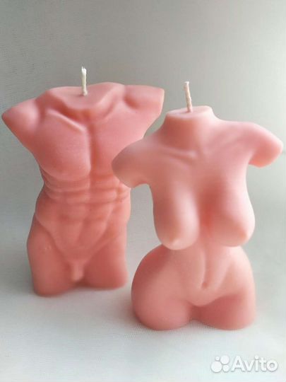 Свеча в форме тела: мужское и женское