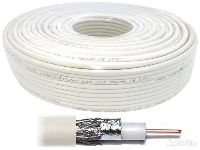 Коаксиальный кабель rg-6u 15 метров