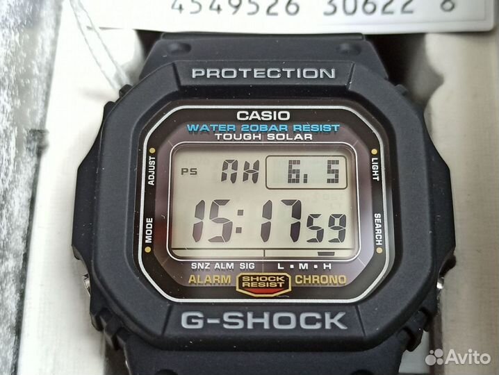 Casio G-5600UE-1 solar модуль с русским языком