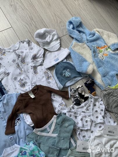 Вещи пакетом на малыша 56 размера