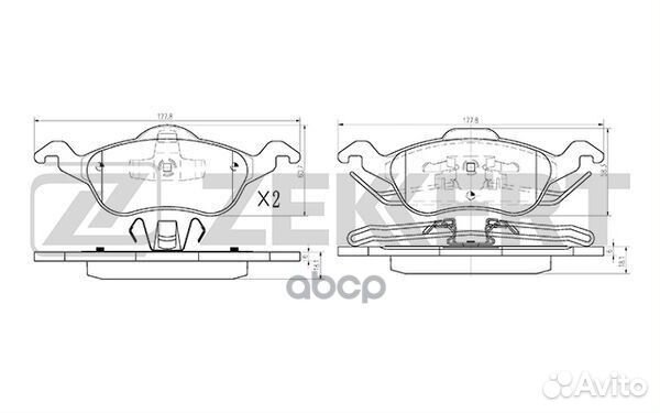 Колодки торм. диск. передн. Ford Focus 98- bs-1