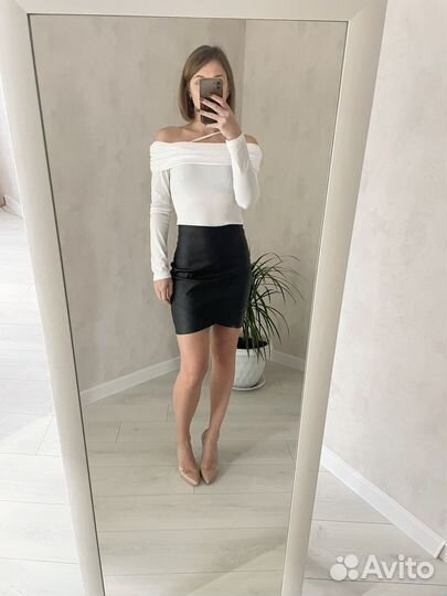 Кожаная юбка новая