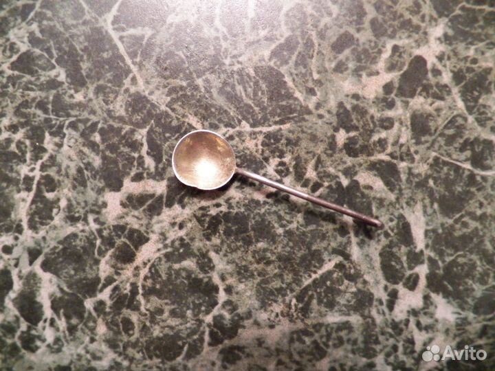 Солонка серебряная антик (с ложечкой)