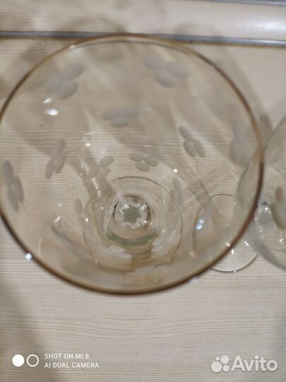 Фужеры цветное стекло СССР бу