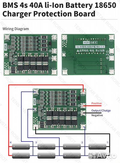 1S 2S 3S 4S 5S 6S BMS PCM Защитная плата 18650