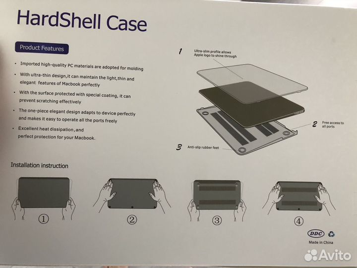 Чехол накладка на мак бук air 13