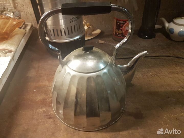 Чайник латунный никелированный Кольчугино СССР