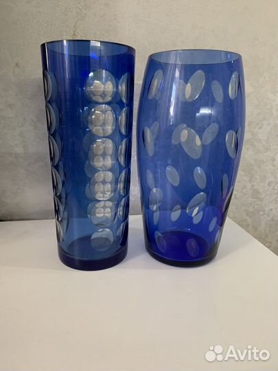 Вазы цветное стекло