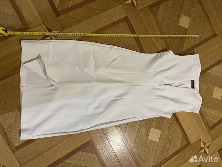 Платье футляр белое вискоза и стрейч 44-46