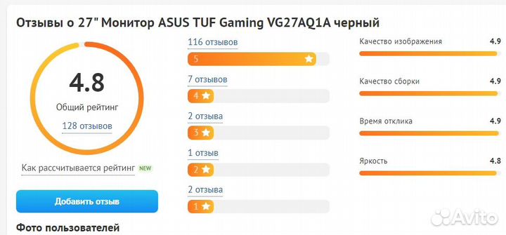 Б/у Игровой Монитор 27