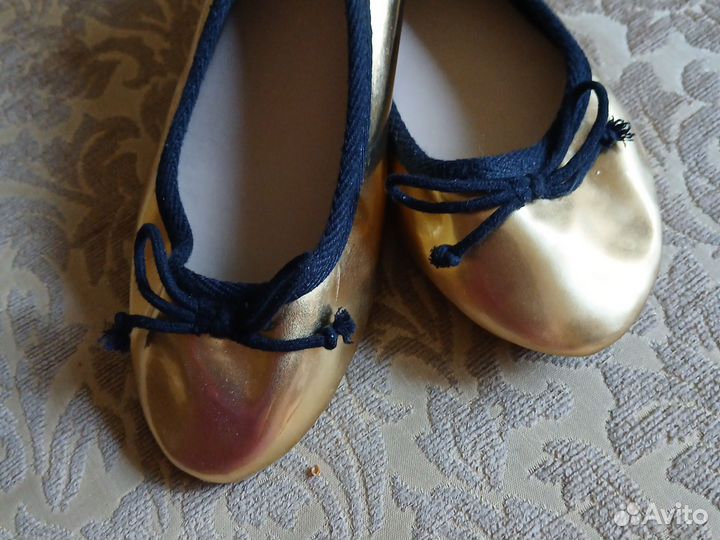 Балетки золотые NEW look 34.5-35