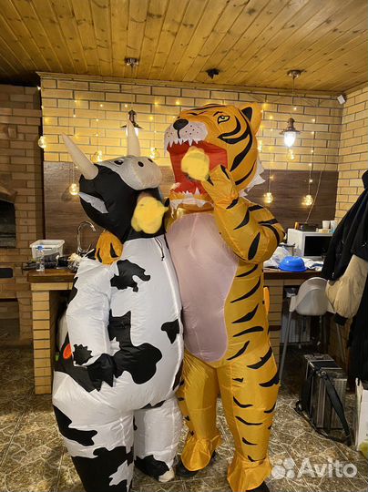 Надувной костюм коровы (быка)