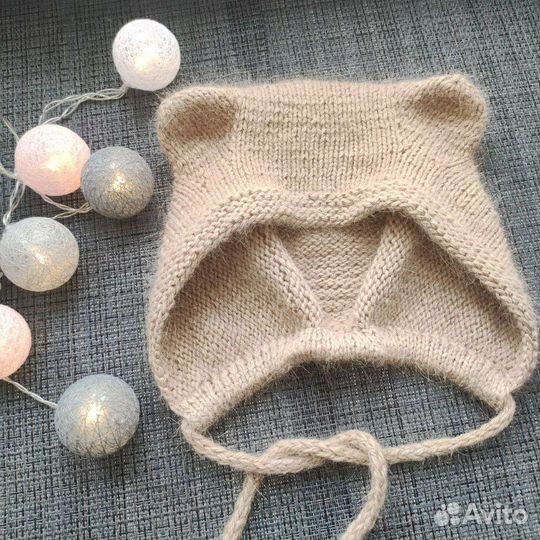 Шапка чепчик с ушками