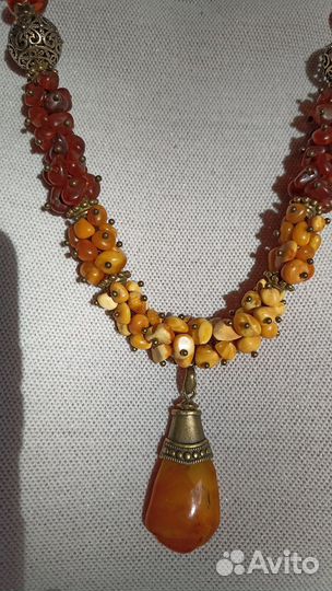 Янтарные бусы натуральные