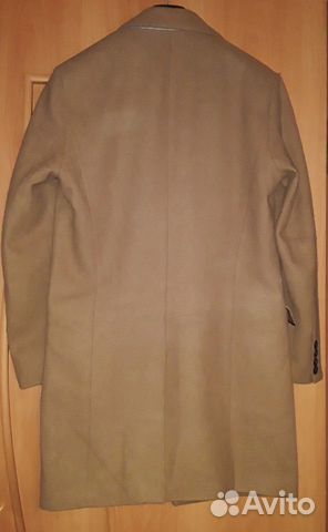 Пальто H&M мужские черное и бежевое кашемир 46(M)