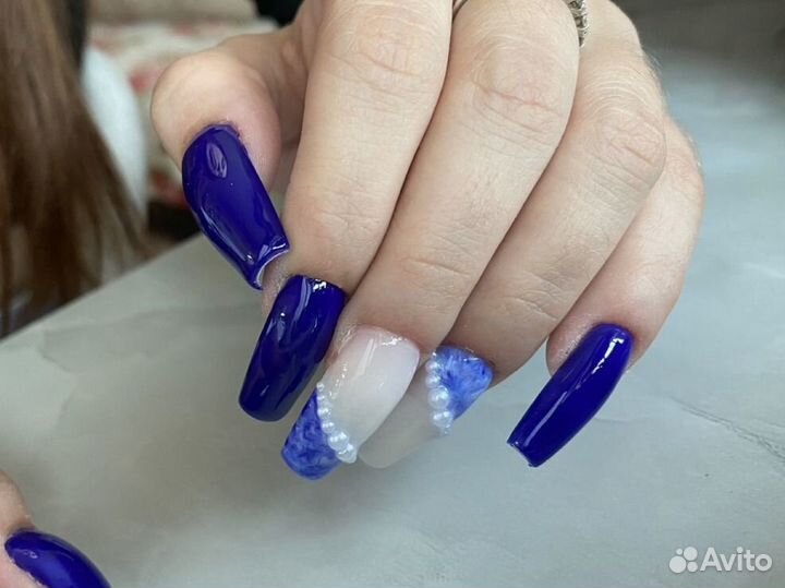 Маникюр гель-лак наращивание