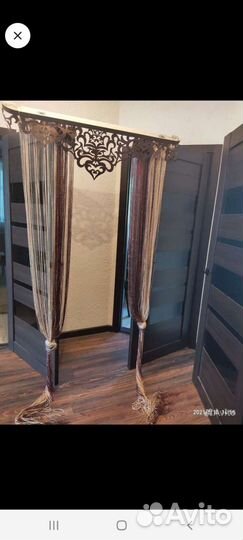 Комплект штор с ажурным ламбрекеном