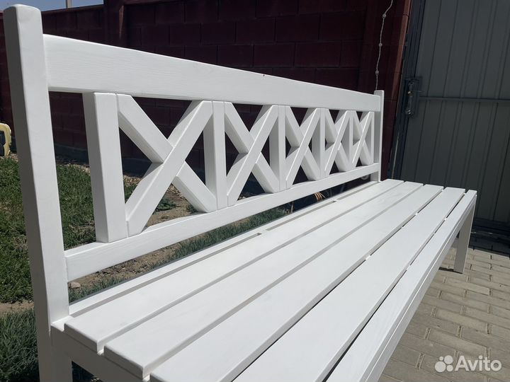 Скамейка садовая деревянная 2метра
