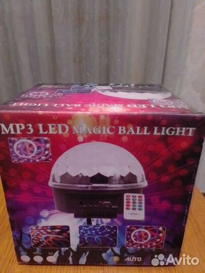 Цветомузыка, диско шар, micro SD и USB