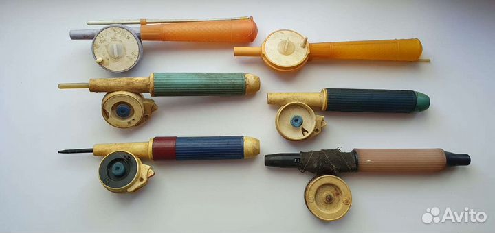 Зимние удочки, катушки, кивки, коробочки СССР